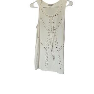 Charlotte RUSSE White Studded Women's Top XS